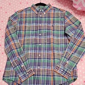 Ralph Lauren Green and Blue Plaid Shirt
